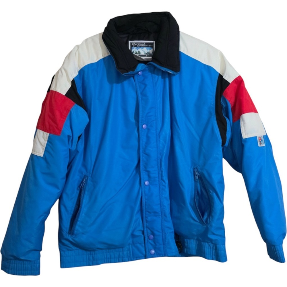 Vintage Colorado Classics Gerry Ski Jacket Colorblock Blue Red White Mens L